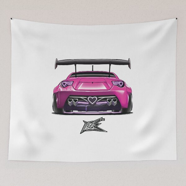 Item preview, toyota gt86 brZ heart car dark pink designed and sold by NaquashM.