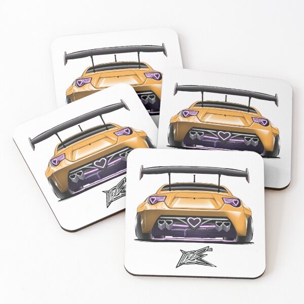 Item preview, toyota gt86 brZ heart car yellow  designed and sold by NaquashM.