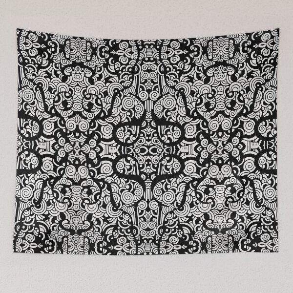 Item preview, Balck and white fantasy pattern designed and sold by AmuraLumina.