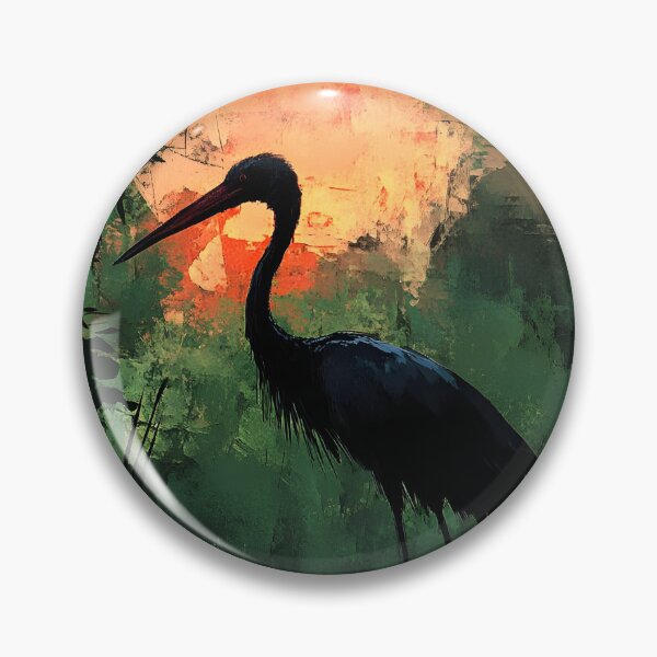 Item preview, Dark Stork in the Swamp designed and sold by HappyStickBike.