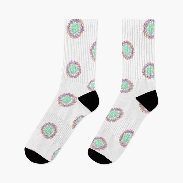 Item preview, Colorful mandala socks 2.1 designed and sold by Euphrosyne101.