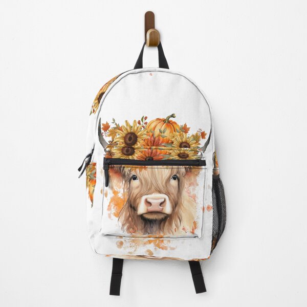 Vista previa del artículo con la obra «Vaca de pelo largo de las Tierras Altas de otoño», diseñado y vendido por BLTeesNmore.