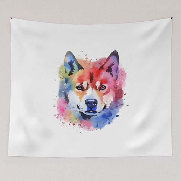 Item preview, Akita | Colorful Watercolor Design #11 designed and sold by MatsurexDesigns.