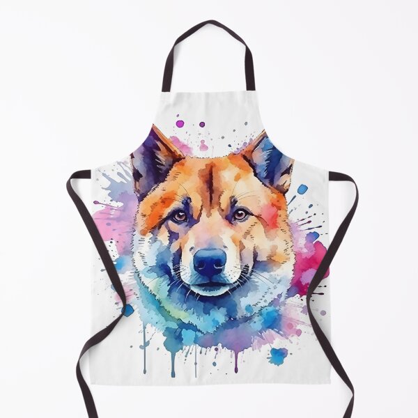 Aperçu de l'œuvre Akita | Dessin à l'aquarelle coloré #12 créée et vendue par MatsurexDesigns.