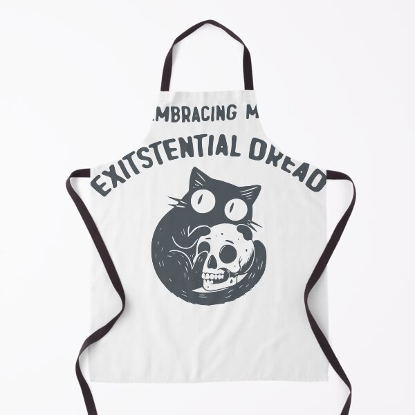 Item preview, Embracing My Existential Dread Cat with A Skull designed and sold by TocaLuna.