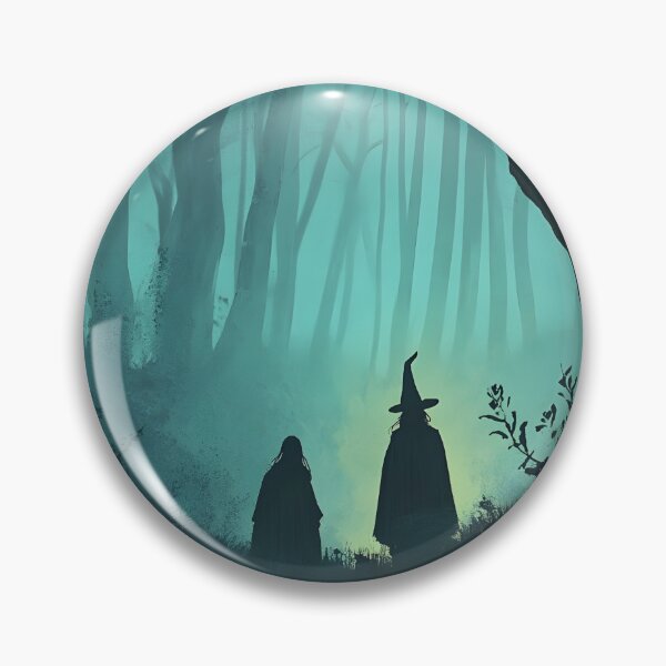 Item preview, Witch and wizard in the forest designed and sold by HappyStickBike.