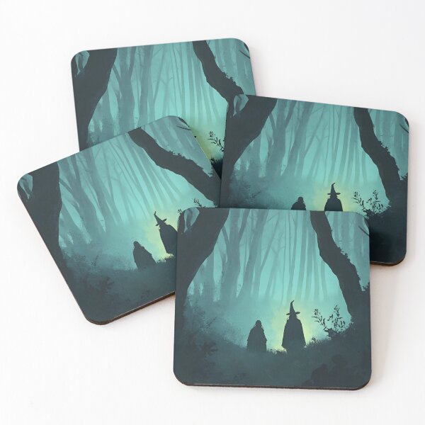 Item preview, Witch and wizard in the forest designed and sold by HappyStickBike.