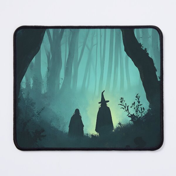 Item preview, Witch and wizard in the forest designed and sold by HappyStickBike.
