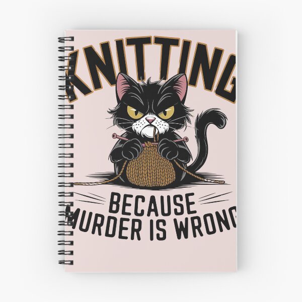 Item preview, Knitting Because Murder Is Wrong designed and sold by universe-hold ⭐⭐⭐⭐⭐.