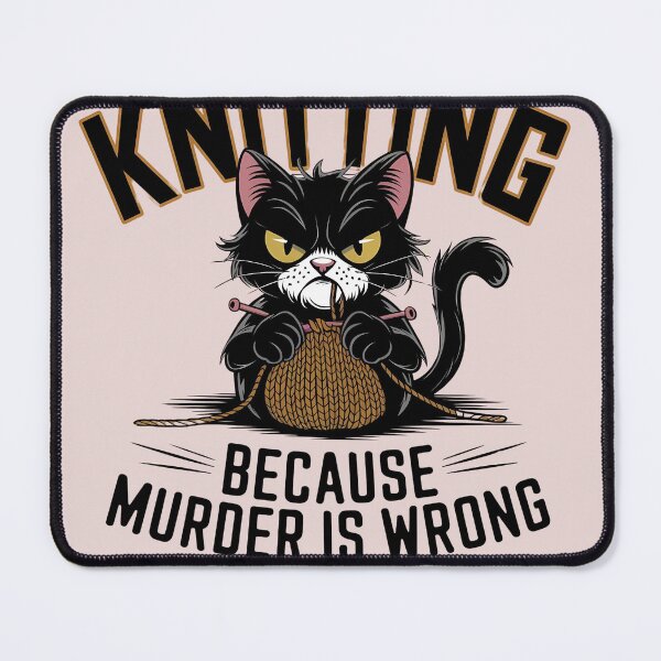 Item preview, Knitting Because Murder Is Wrong designed and sold by universe-hold ⭐⭐⭐⭐⭐.