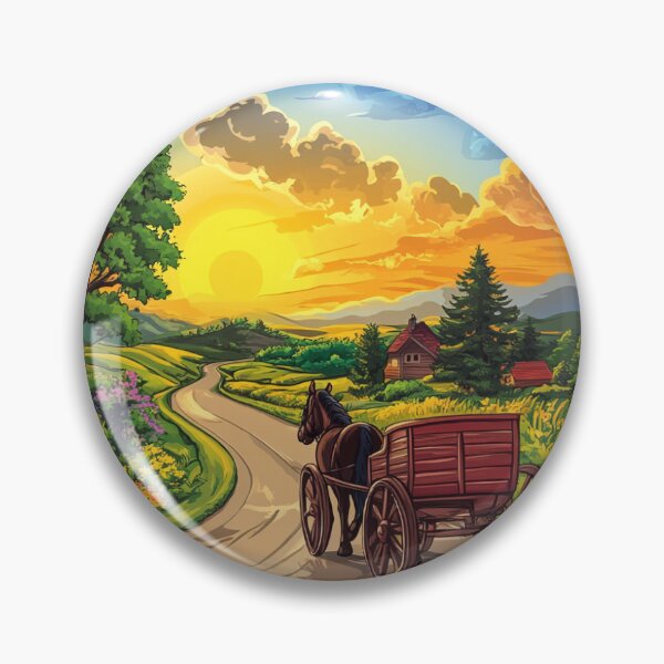 Artikelvorschau, Sticker „Cartoon-Pferdekutsche“ entworfen und verkauft von FireRanger20.
