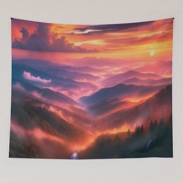 Item preview, "Dreamlike Sunset Over the Great Smoky Mountains" designed and sold by Meta2Physical.