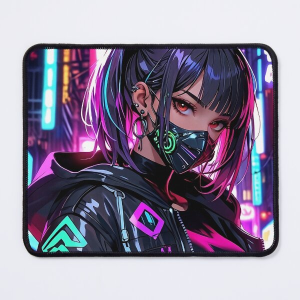 Item preview, Anime Posters Cyberpunk Street Rebel Anime Girl Portrait Canvas Metal Print Poster Art Board designed and sold by RecortShirt.