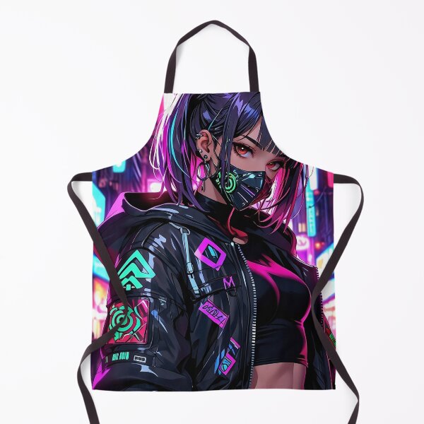 Item preview, Anime Posters Cyberpunk Street Rebel Anime Girl Portrait Canvas Metal Print Poster Art Board designed and sold by RecortShirt.