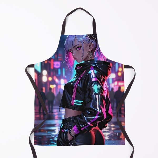 Item preview, Anime Posters Cyberpunk Street Rebel Anime Girl Portrait Canvas Metal Print Poster Art Board designed and sold by RecortShirt.