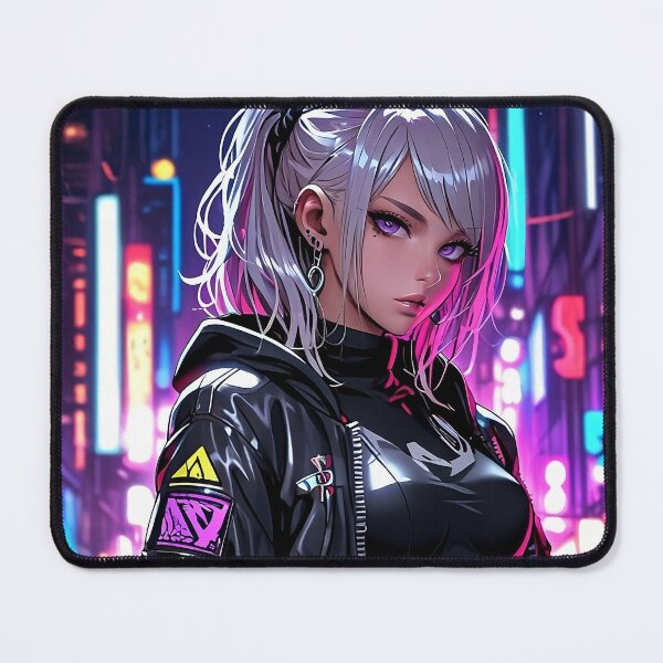 Item preview, Anime Posters Cyberpunk Street Rebel Anime Girl Portrait Canvas Metal Print Poster Art Board designed and sold by RecortShirt.