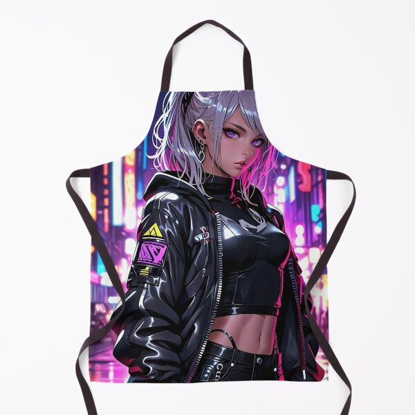 Item preview, Anime Posters Cyberpunk Street Rebel Anime Girl Portrait Canvas Metal Print Poster Art Board designed and sold by RecortShirt.