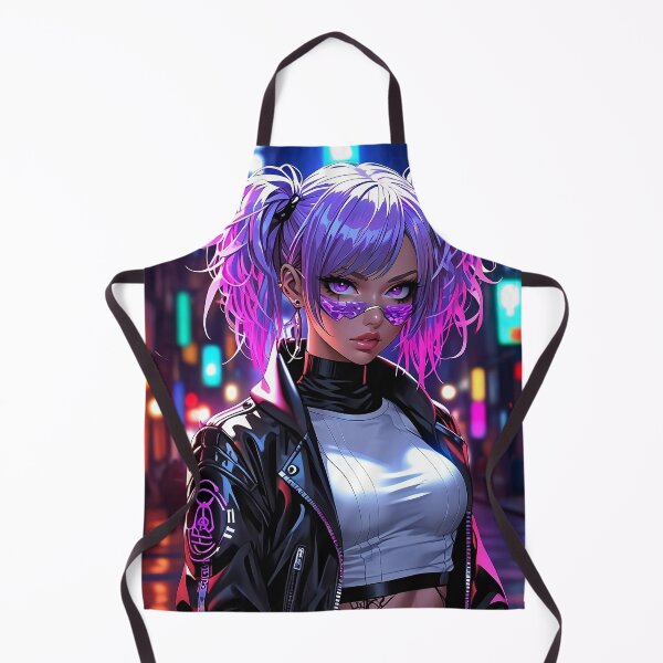 Item preview, anime posters Cyberpunk Street Rebel Anime Girl Portrait Canvas Metal Print Poster Art Board designed and sold by RecortShirt.