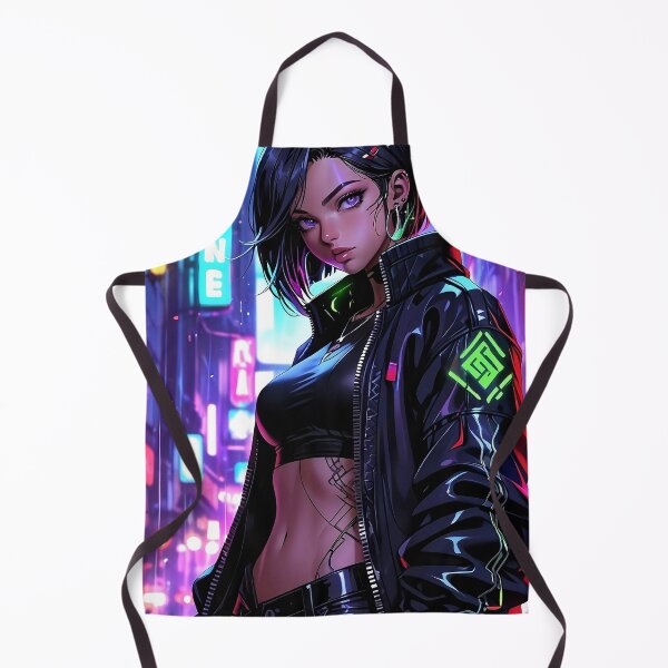 Item preview, Anime Posters Cyberpunk Street Rebel Anime Girl Portrait Canvas Metal Print Poster Art Board designed and sold by RecortShirt.