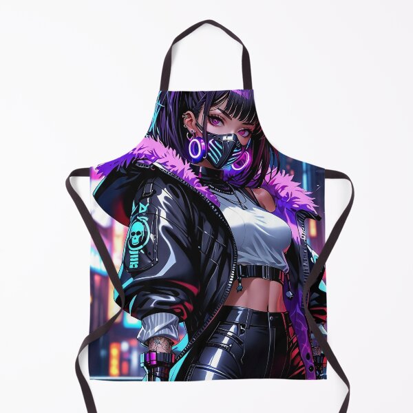 Item preview, Anime Posters Cyberpunk Street Rebel Anime Girl Portrait Canvas Metal Print Poster Art Board designed and sold by RecortShirt.
