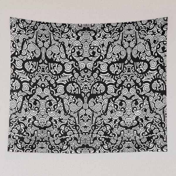 Item preview, White and black lion fantasy pattern designed and sold by AmuraLumina.