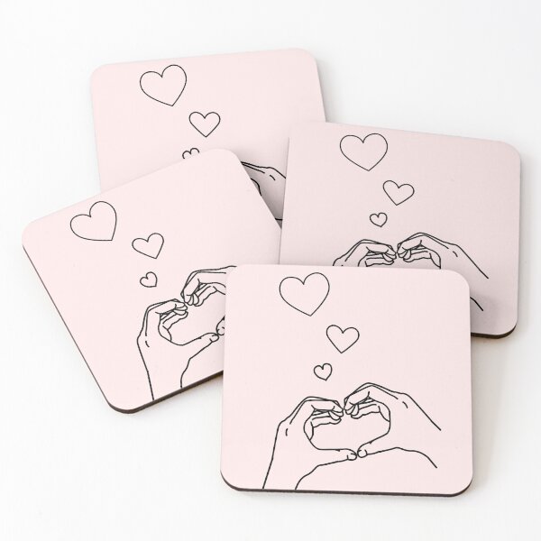 Item preview, Heart Hands, from self perspective. Pink Back 3 designed and sold by ClearAndHappy.
