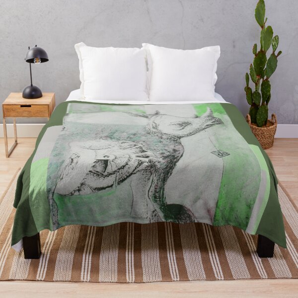 Item preview, Automatic Rhinoceros - Automatic Sign of Abundance (Original Mix Media Painting by AliceCCI) designed and sold by VanyssaGraphics.