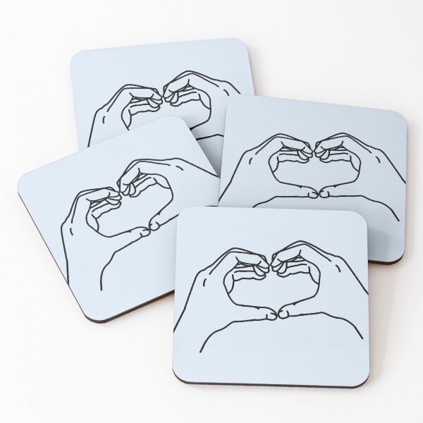 Item preview, Heart Hands, from self perspective. Blue Back 1 designed and sold by ClearAndHappy.