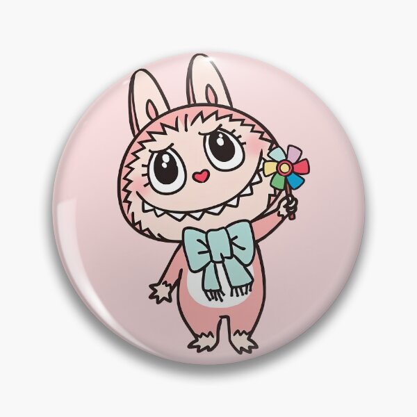 Item preview, Labubu pink Monster flower sticker designed and sold by retrippy.