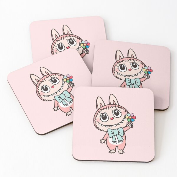 Item preview, Labubu pink Monster flower sticker designed and sold by retrippy.