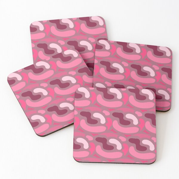 Item preview, Pink shades different blob abstract shape art pattern background wallpaper designed and sold by SpinklyCreations.