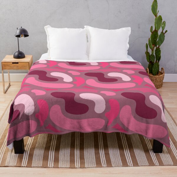 Item preview, Pink shades different blob abstract shape art pattern background wallpaper designed and sold by SpinklyCreations.