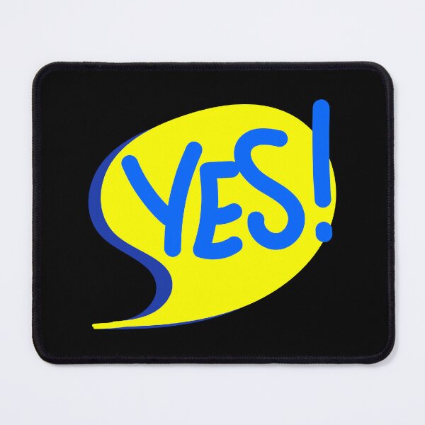 Item preview, Yes Speech Bubble Yellow Blue designed and sold by Jeallan Designs.