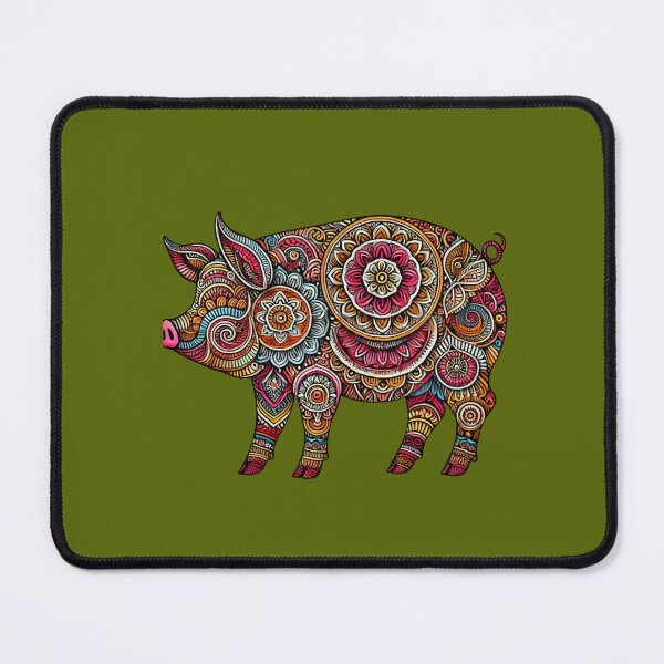 Item preview, Cute Pig in Mandala Design, Pig Lover, Piggie designed and sold by Right-UR.