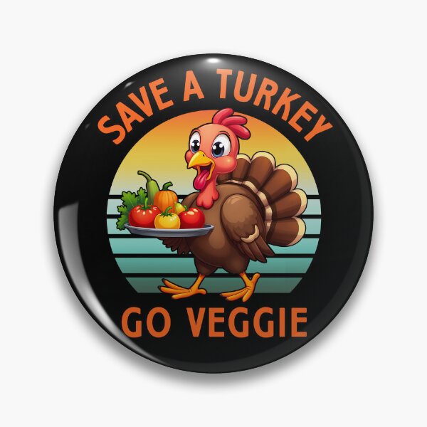 Item preview, Save a Turkey Go Veggie Instead Funny Vegan Thanksgiving Gift designed and sold by NiibDesigns.