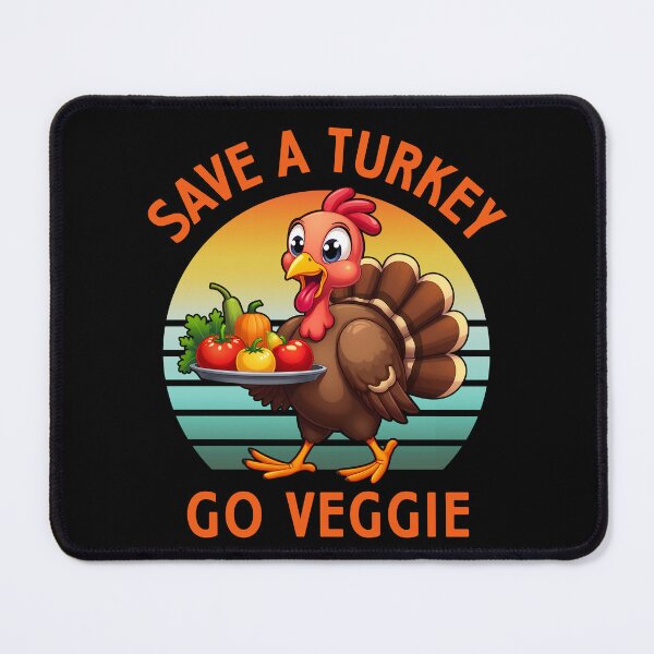 Item preview, Save a Turkey Go Veggie Instead Funny Vegan Thanksgiving Gift designed and sold by NiibDesigns.