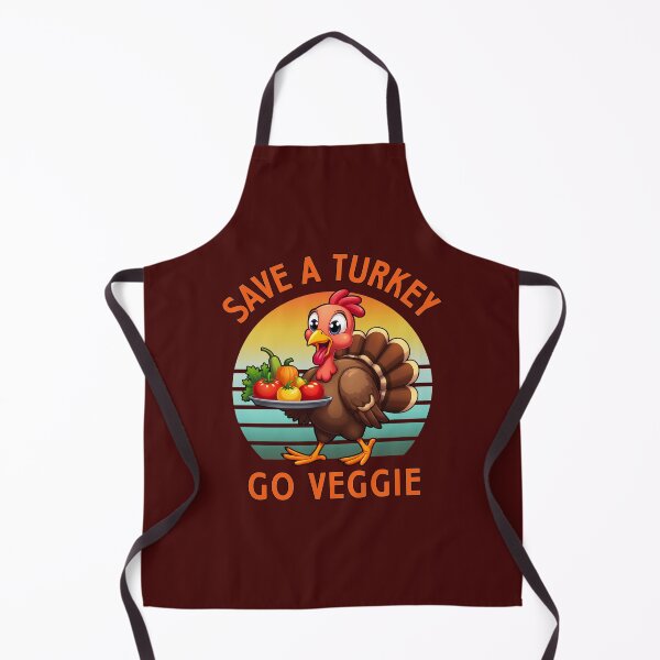 Item preview, Save a Turkey Go Veggie Instead Funny Vegan Thanksgiving Gift designed and sold by NiibDesigns.