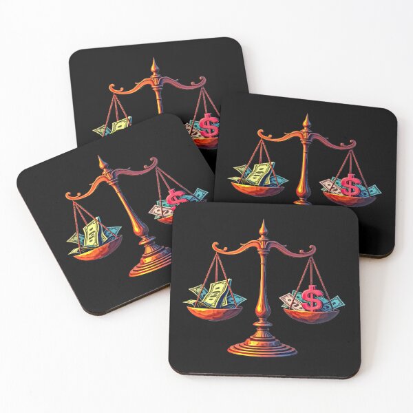 Item preview, Balanced scales with money and symbols designed and sold by artwaves.