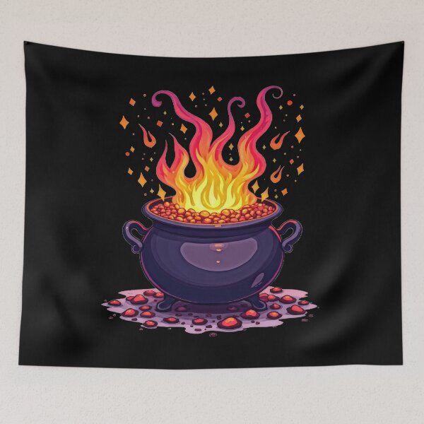 Item preview, Mystical Witch's Bubbling Brew in Cauldron designed and sold by artwaves.