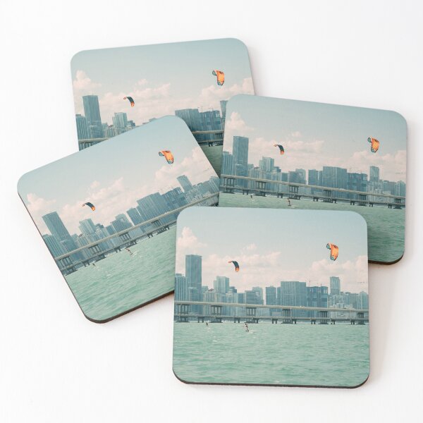 Item preview, Kitesurfing in Miami Bay designed and sold by Optimistoart.