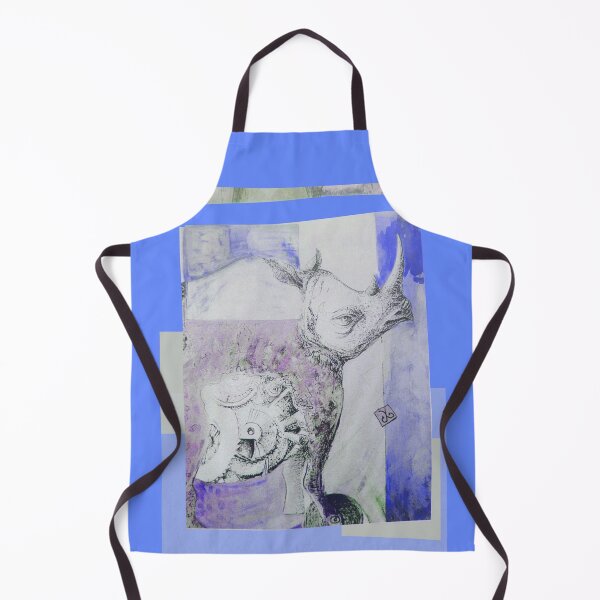 Item preview, Automatic Rhinoceros - Automatic Sign of Abundance (Original Mix Media Painting by AliceCCI) designed and sold by VanyssaGraphics.