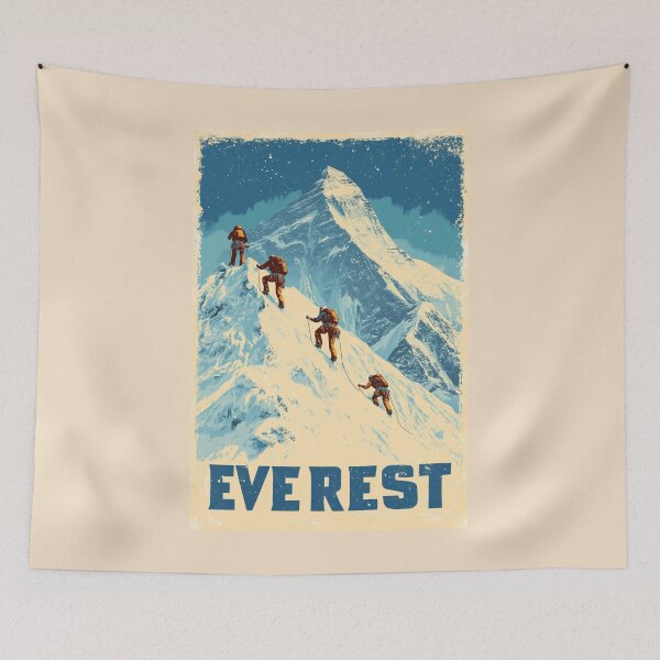 Item preview, A Vintage Travel Illustration of Everest designed and sold by GoodOldVintage.