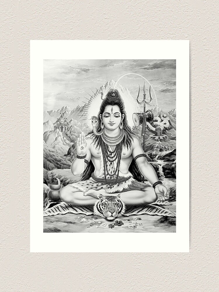 A sketch of Lord Shiva I made, hope y'all like it!!! : r/hinduism