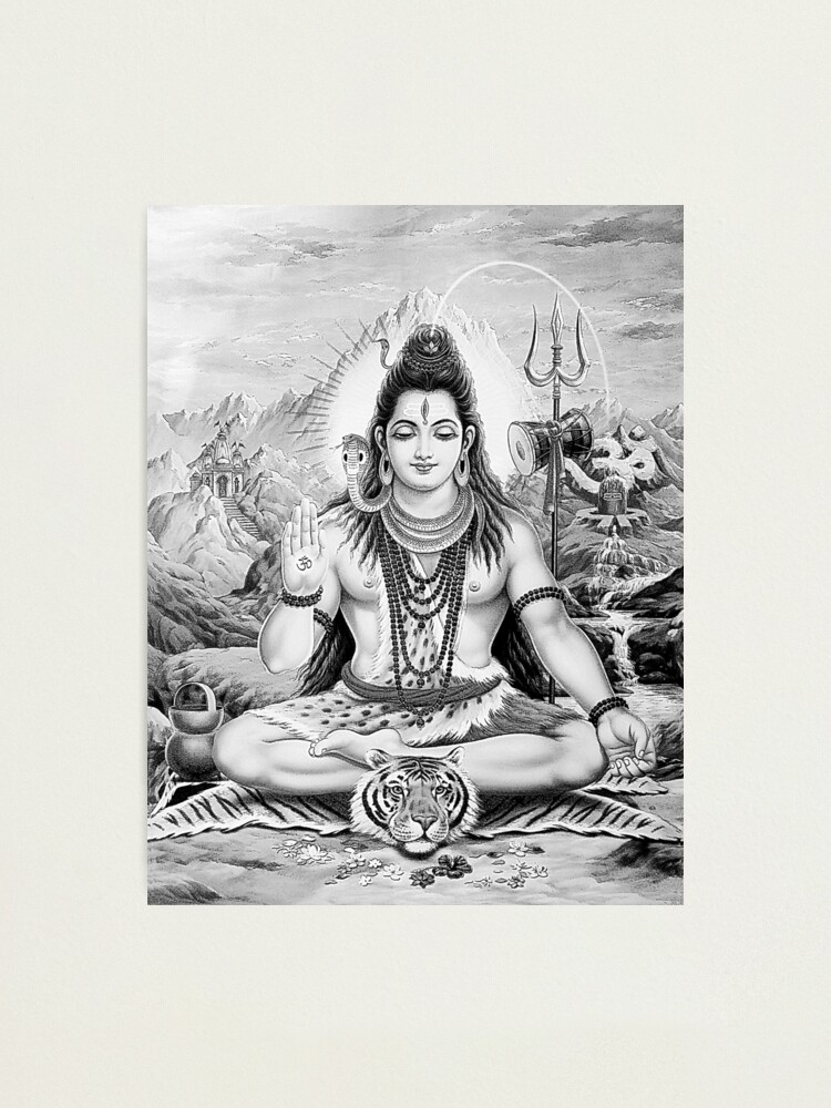 Shiv Ji Sketch Artwork| Buy High-Quality Posters and Framed Posters Online  - All in One Place – PosterGully