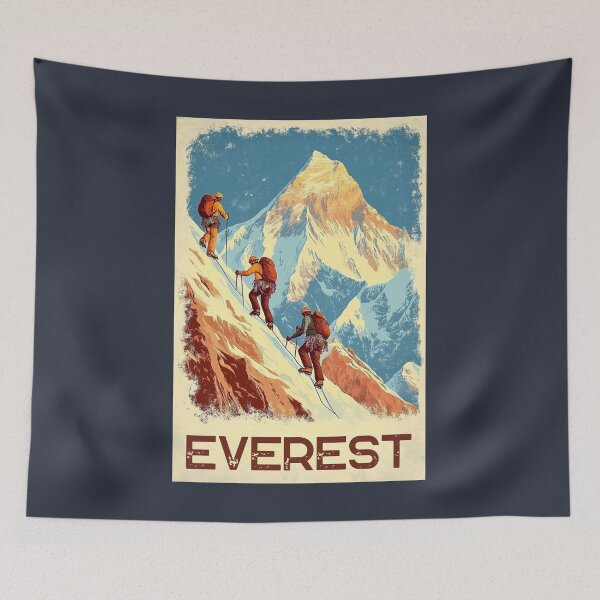Item preview, A Vintage Travel Illustration of Everest designed and sold by GoodOldVintage.