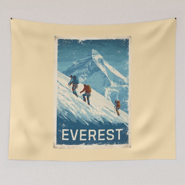 Item preview, A Vintage Travel Illustration of Everest designed and sold by GoodOldVintage.