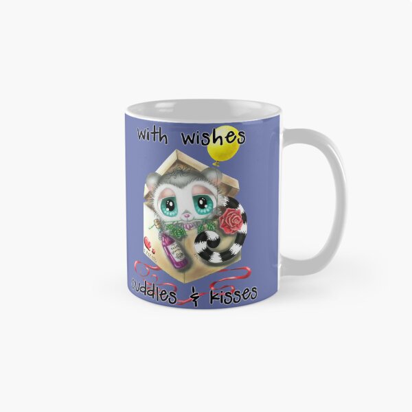 Item preview, with wishes cuddles & kisses - lemur in a party box designed and sold by Plakartis.