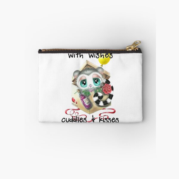 Item preview, with wishes cuddles & kisses - lemur in a party box designed and sold by Plakartis.