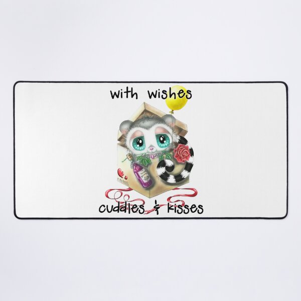 Item preview, with wishes cuddles & kisses - lemur in a party box designed and sold by Plakartis.