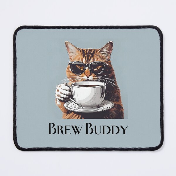 Item preview, Brew Buddy Coffee Cat Lover Phone Case Sticker designed and sold by PickInsight.